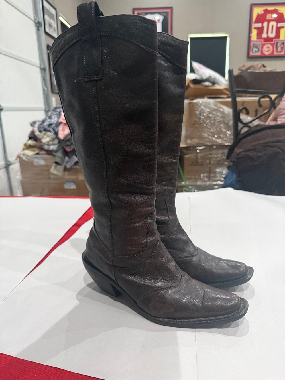 Nine West Dark Brown Over-the-Knee Leather Boots